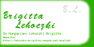 brigitta lehoczki business card